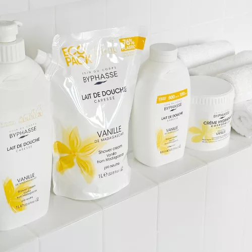 Byphasse Caresse krém tusfürdő vanília virággal 600ml