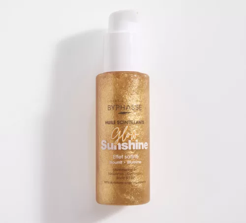 Byphasse Sunshine Glow nyugtató hatású csillogó olaj testre és hajra 100ml