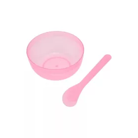 Keverőtál arcmaszkhoz spatulával - pink 1db