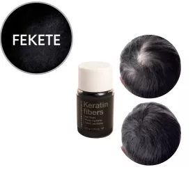   TCR Keratin Fiber - 2in1 hajépítő keratin szál és hajdúsító por - black/fekete 2,5g
