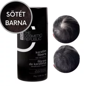   TCR Keratin Fiber - 2in1 hajépítő keratin szál és hajdúsító por - dark brown/sötét barna 25g