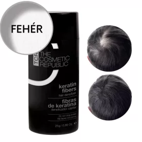   TCR Keratin Fiber - 2in1 hajépítő keratin szál és hajdúsító por - white/fehér 25g
